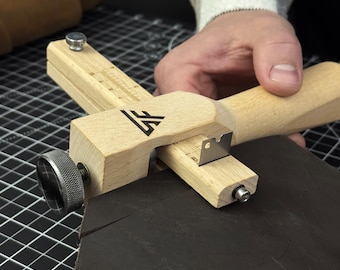 Adjustable Leather Strap and Belt Cutter, DIY Leatherworking Tool for Precise Strap Cutting