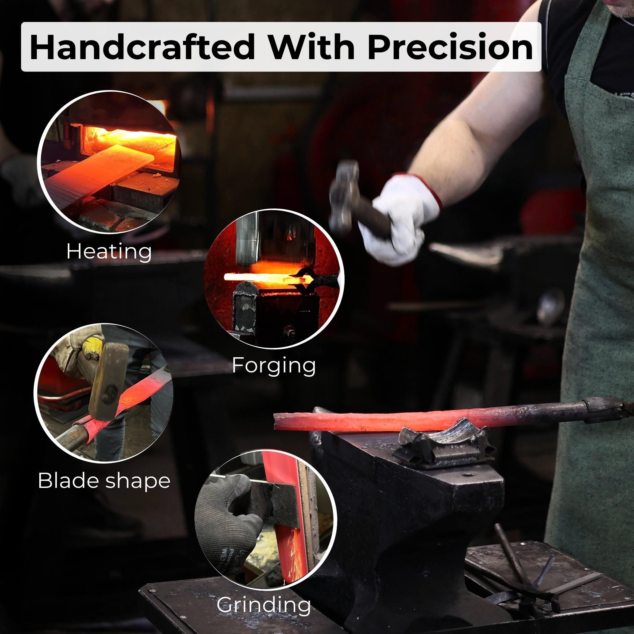 Hand-forged 7-piece Timber Slick Chisel Set – 52100 Carbon Steel Blades ...