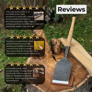 Timber Chisel (slick Chisel) – 52100 Carbon Steel Blade, Ash Handle ...