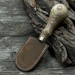 Rounded Skiving Knife. Razor Sharp Blade. Leather Japanese Knife. Hand ...