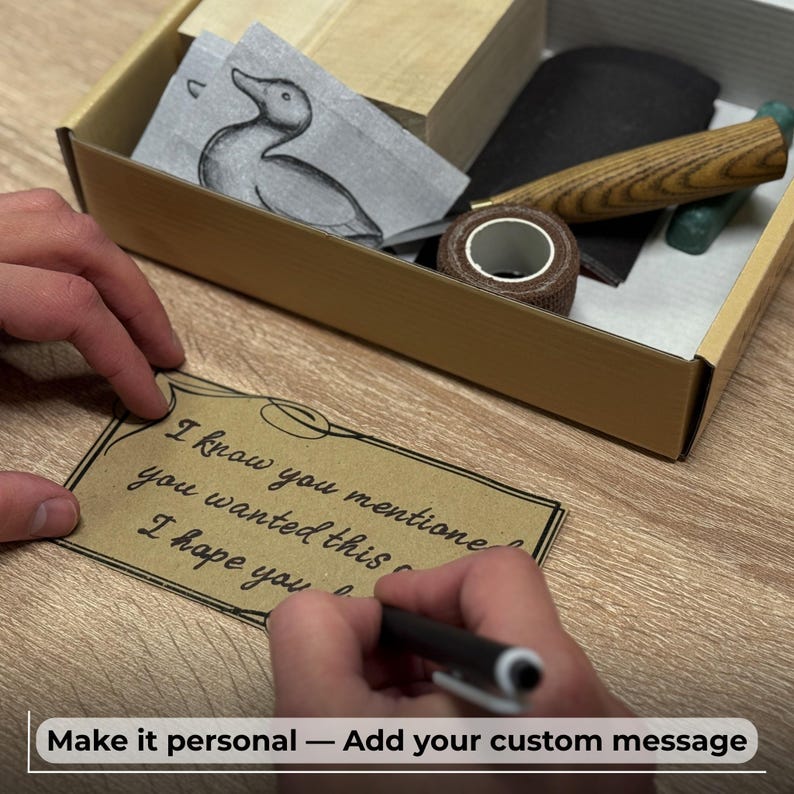 Wood Carving Kit for Beginners. Duck Carving Kit. Sharp Hand Forged Carbon Steel Knife. Carving Kit for Kids, Adults and Hobbies. Gift Son. image 11