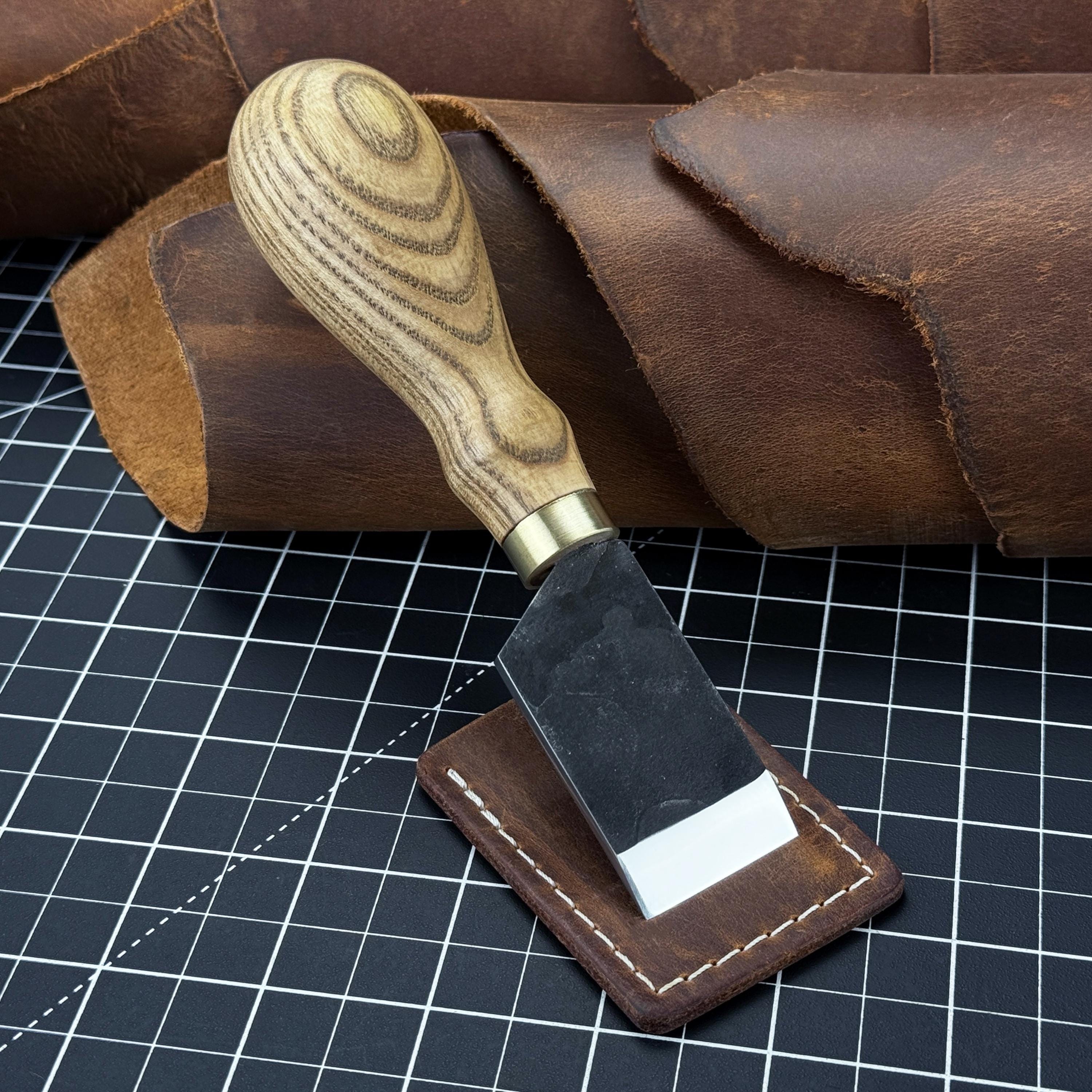 Straight Skiving Knife. Razor Sharp Blade. Leather Japanese Knife