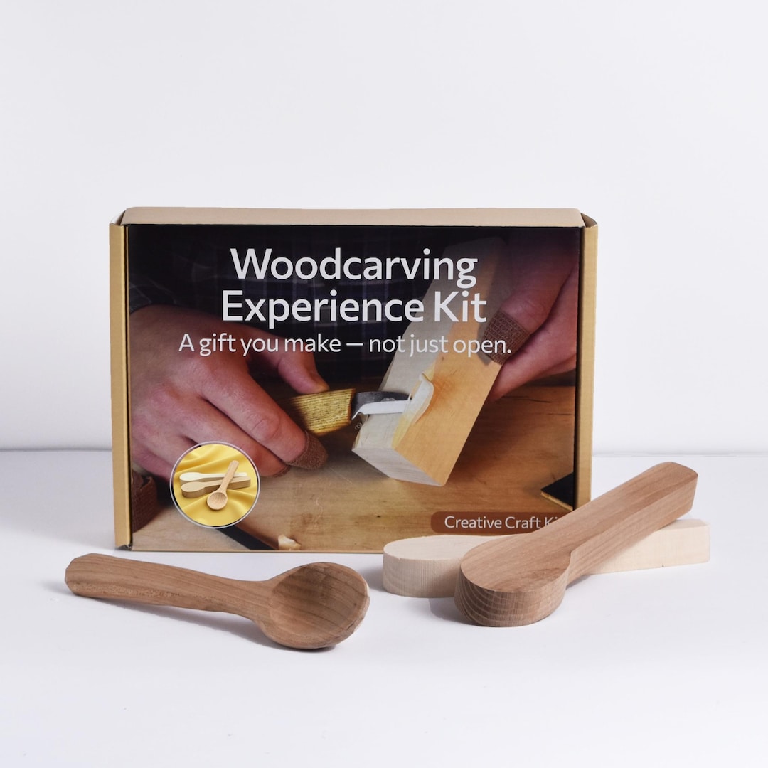 Spoon Making Kit Beginner 3-spoon Carving Kit – DIY Spoon Making Set With Linden, Cherry ...