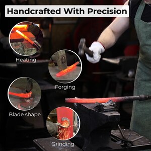 Forged Hook Knife for Wood Carving. Sharp Carbon Steel Blade, Ash Wood Handle, Leather Sheath. Beginners Knife for Carving Spoons, Bowls. image 8