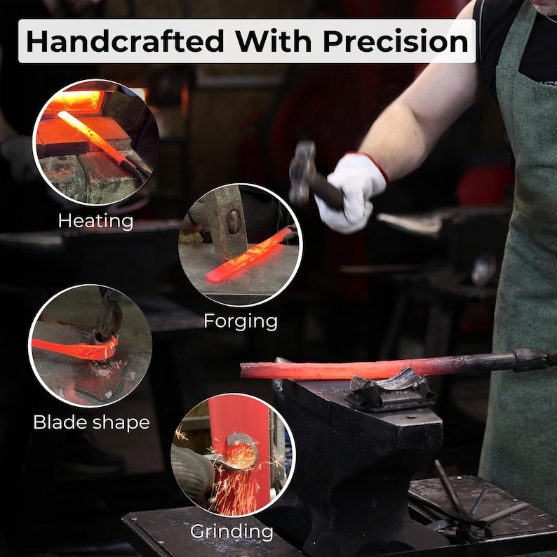 Forged Hook Knife for Wood Carving. Sharp Carbon Steel Blade, Ash Wood Handle, Leather Sheath. Beginners Knife for Carving Spoons, Bowls. image 8