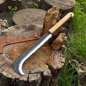 Machete Razor Edge Camping Machete. Razor Sharp Blade. Hand Forged From Hardened Carbon ...