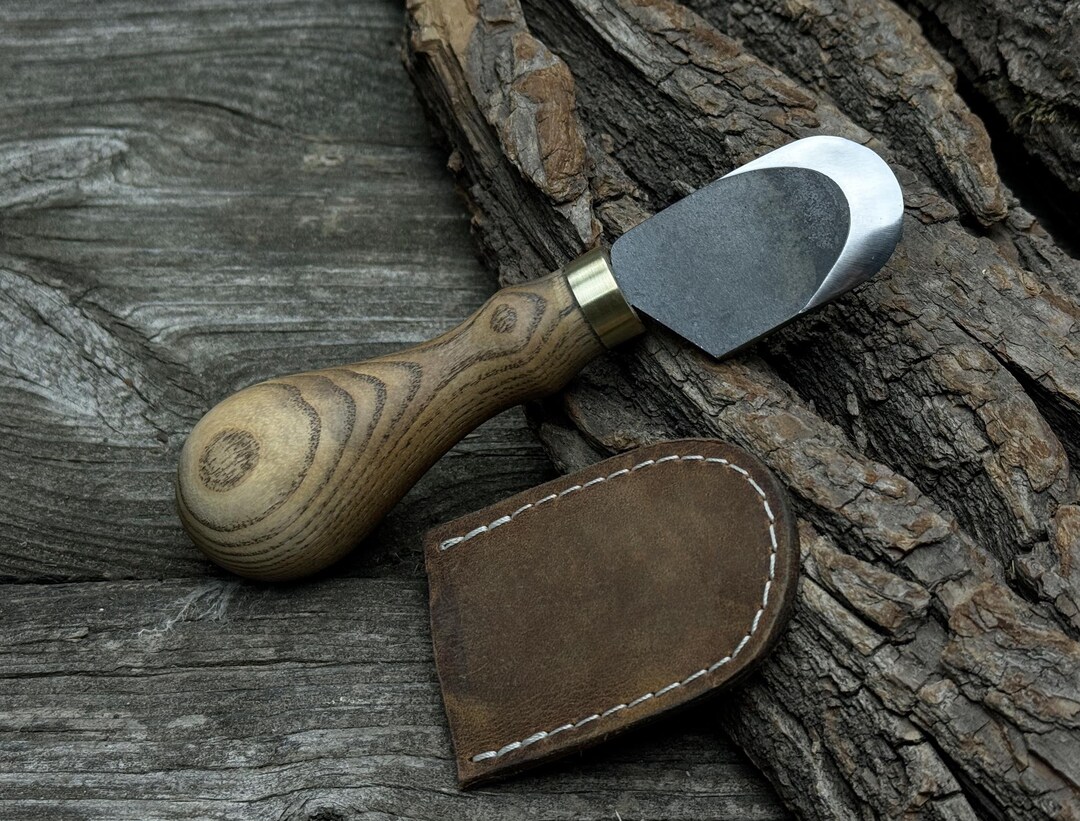 Rounded Skiving Knife. Razor Sharp Blade. Leather Japanese Knife. Hand ...