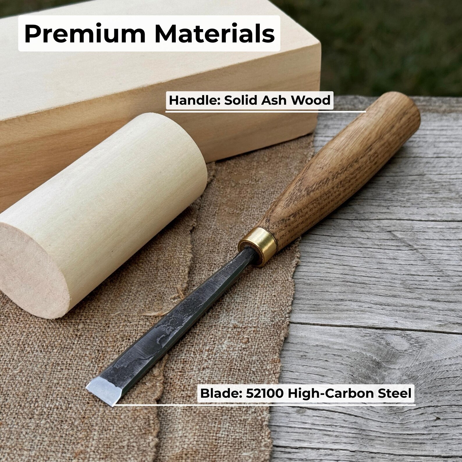 Detail Carving Chisel for Woodworking. Sharp Carbon Steel Blade, Ash ...