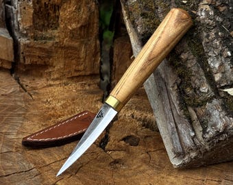 Sloyd Knife, 52100 Carbon Steel, Hand Forged Wood Carving Tool