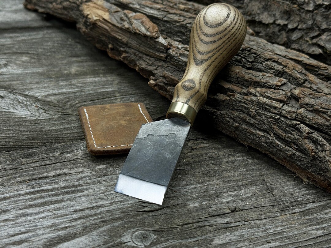 Straight Skiving Knife. Razor Sharp Blade. Leather Japanese Knife. Hand ...