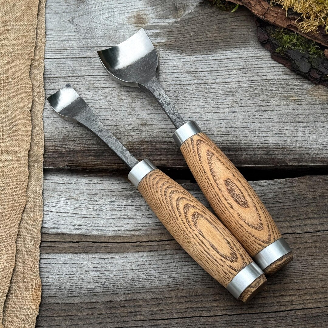Hand-forged Spoon Carving Gouges – Razor Sharp Carbon Steel Blades ...