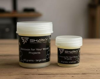 Beeswax Wood Finish. Natural Wood Conditioner. Protective Wax for Cutting Boards, Handles & Carving Tools (20g / 40g)