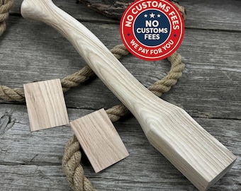 High Quality Replacement Axe Handle. Ergonomic Ash Wood Handle, Red Oak Wedges. Handcrafted Handles for Axe, Hatchet, Adze. Custom Handle.