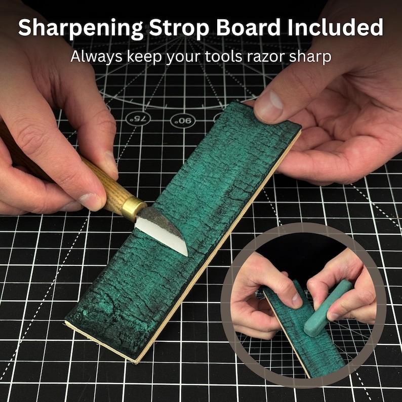 Wood Carving Kit for Beginners. Duck Carving Kit. Sharp Hand Forged Carbon Steel Knife. Carving Kit for Kids, Adults and Hobbies. Gift Son. image 4