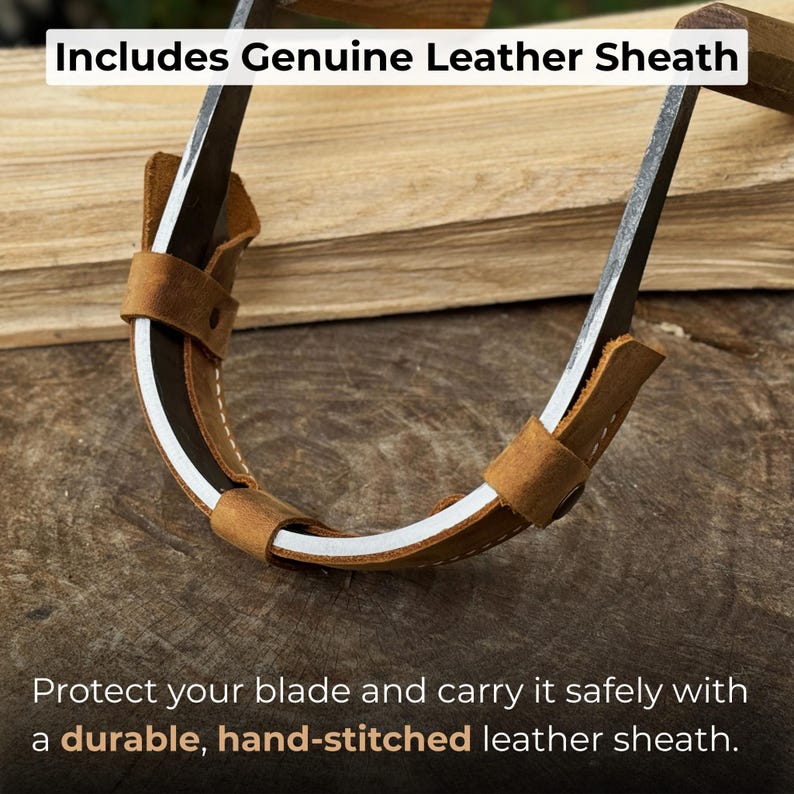 Inshave Knife (Drawknife), Sharp Carbon Blade, Ergonomic Ash Handles. Hand Forged Woodworking Tool image 4