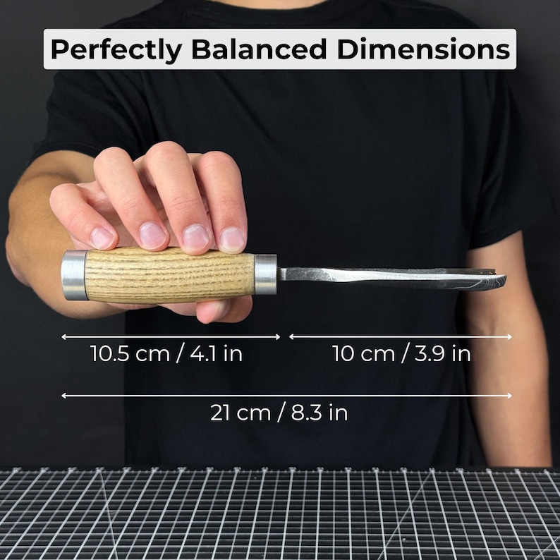 Spoon Gouges, Hand Forged 52100 Carbon Steel, Bowl Hollowing Gouge, Sculpting Tools image 8