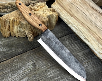 Chef Knife – 52100 Carbon Steel Blade with Ash Handle – Cooking & Butcher Knife. Hand Forged Kitchen Knife