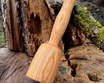 Small Wooden Mallet, Ergonomic Handle, Balanced Weight for Wood Carving, Woodworking Tool