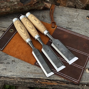 Ciseaux à bois, outils de sculpture sur bois forgés à la main pour l'ébénisterie, le travail du bois d'établi et le parage.