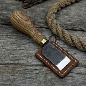 Straight Skiving Knife. Razor Sharp Blade. Leather Japanese Knife. Hand ...