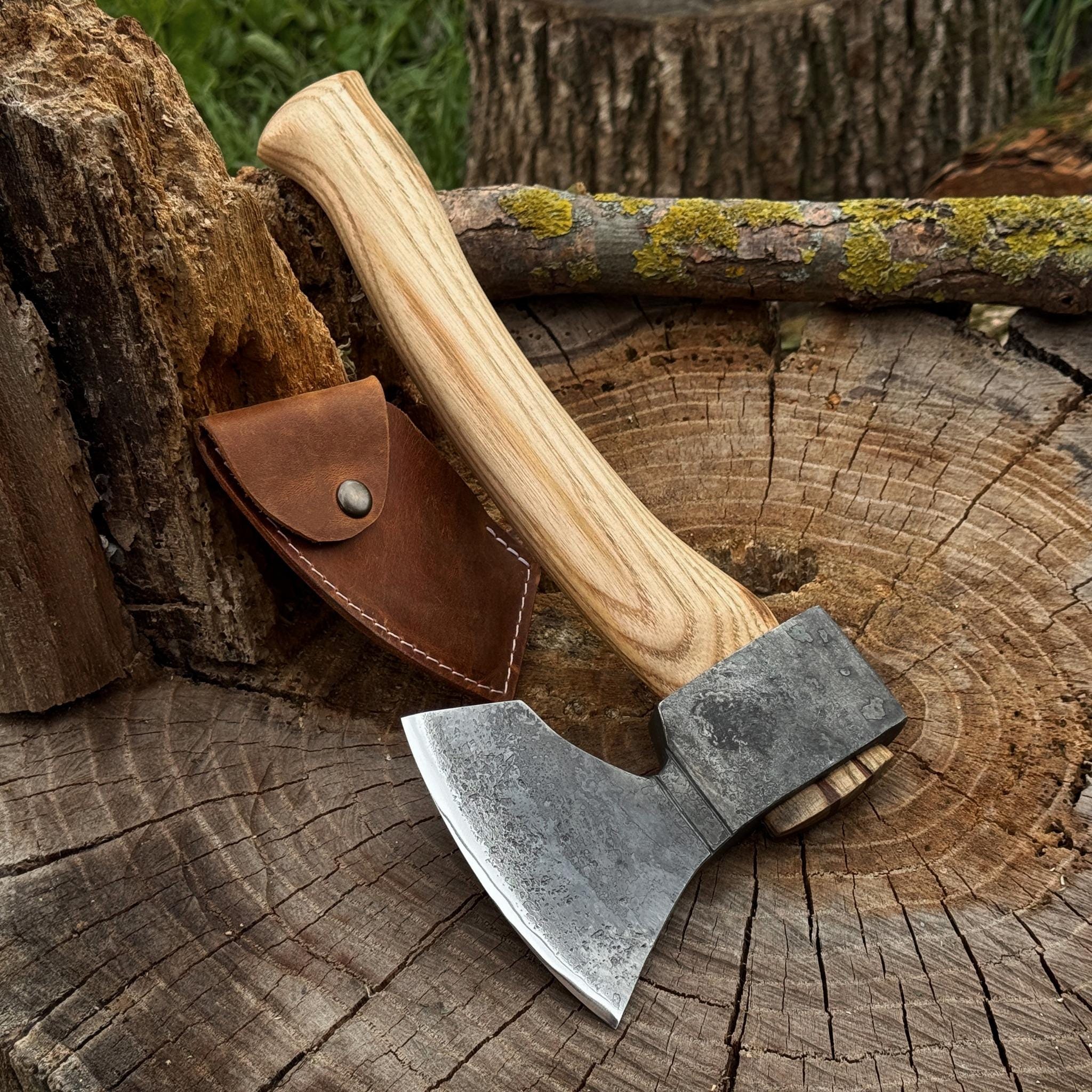 Hand Forged Carving Hatchet for Woodworkers and Carpenters, 52100