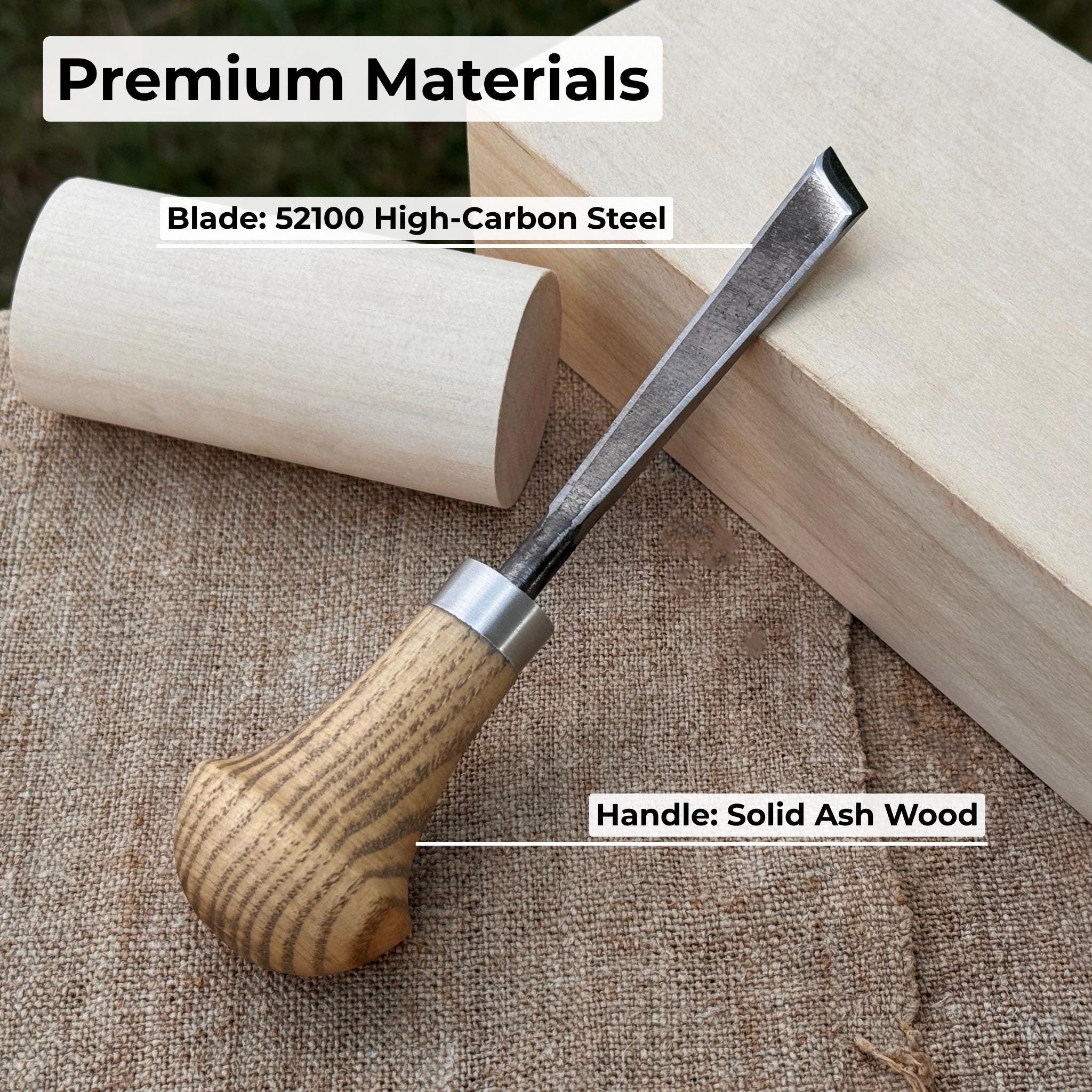 Bevel Chisel Oblique With Palm Handle. Sharp Carbon Steel Blade, Ash ...