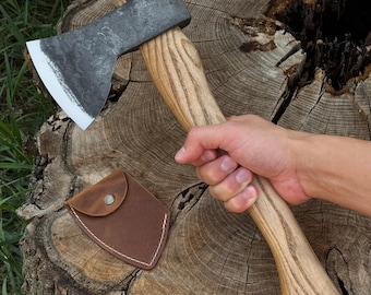 Small Carving Axe, Hand Forged 52100 Carbon Steel, Spoon Making Tool, Woodworking Axe