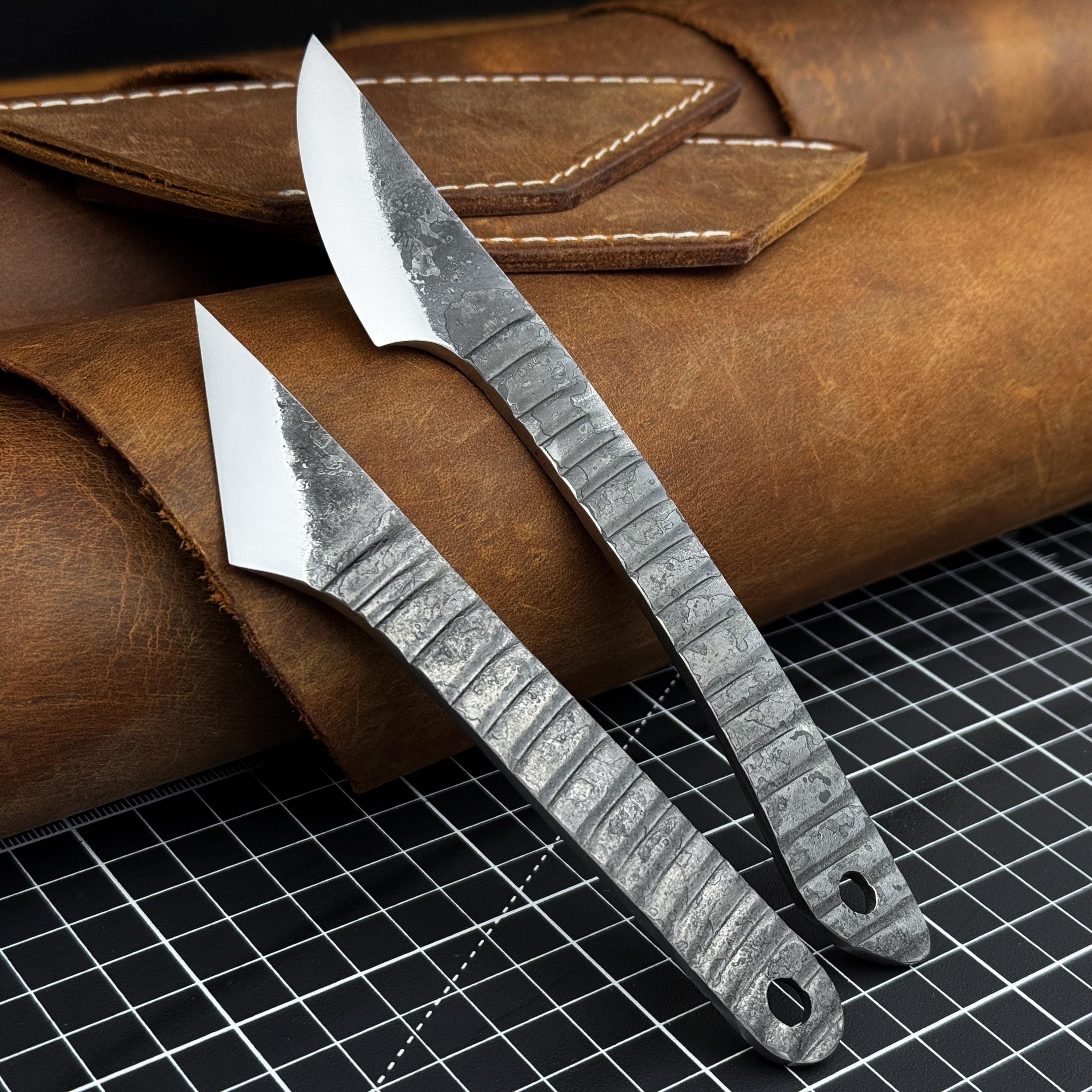 Kiridashi Knife, Single or Set, Hand Forged 52100 Carbon Steel