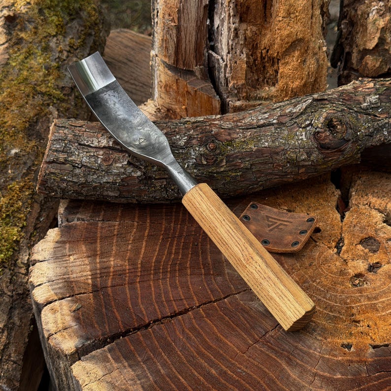 Spoon Bent Gouges, Deep Bowl Hollowing, Wood And Kuksa Carving, Hand Forged Carbon Steel image 20
