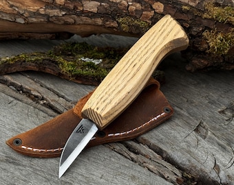Wood Carving Knife, Hand Forged 52100 Carbon Steel, Spoon Making Knife, Whittling Tool