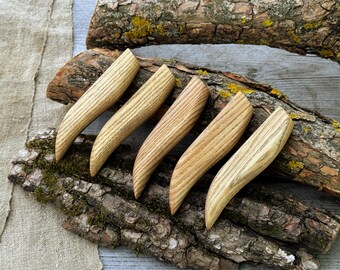 Curved Ash Handles, Wooden Replacement Handles for Hand Tools, Knives