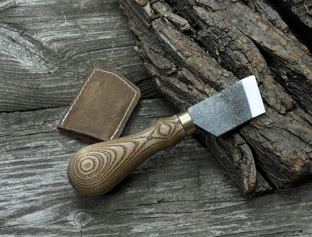 Beveled Skiving Knife. Razor Sharp Blade. Leather Japanese Knife. Hand ...