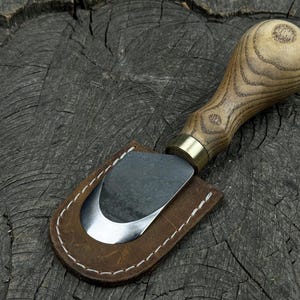 Rounded Skiving Knife. Razor Sharp Blade. Leather Japanese Knife. Hand ...