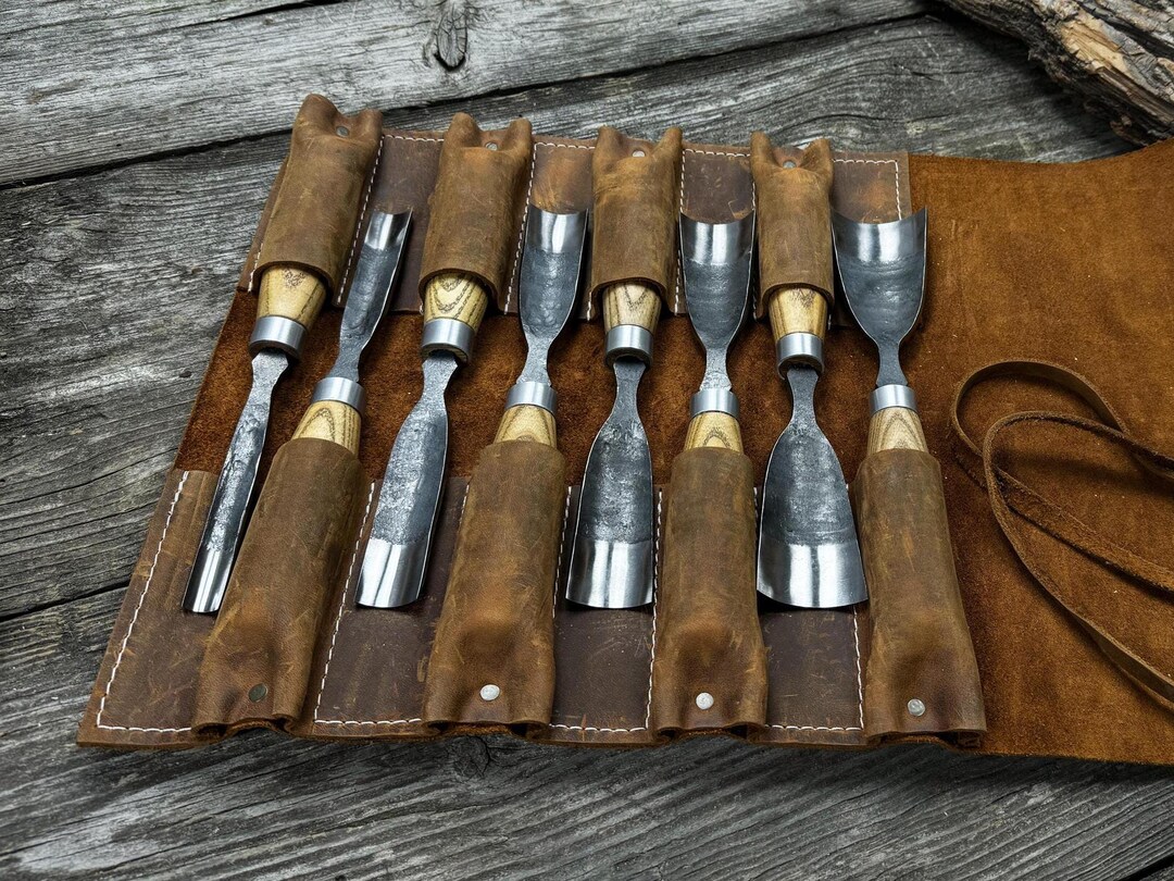 Hand-forged Spoon Carving Gouge – Sharp Carbon 52100 Steel Blades ...