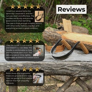 Inshave Knife (Drawknife), Sharp Carbon Blade, Ergonomic Ash Handles. Hand Forged Woodworking Tool image 9