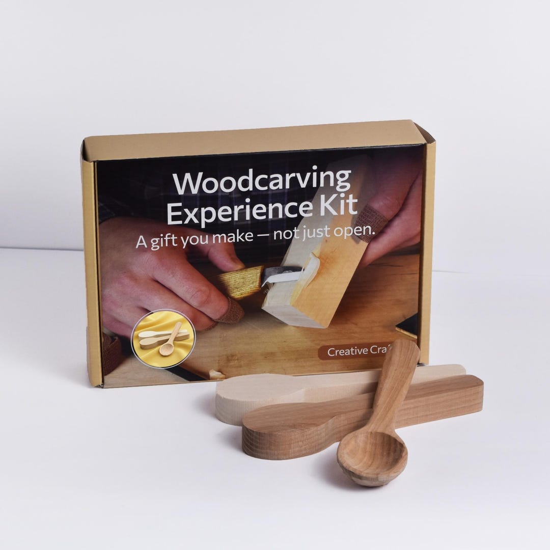Spoon Making Kit DIY 3 Spoons Carving Kit – Spoon Making Set With Linden, Cherry and Oak ...