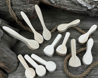 Wooden Blank Set for Spoon Carving. Natural Quality Linden Wood. Handmade Blanks for Whittling. Universal Set Blanks for Beginners.