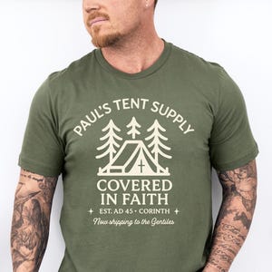 Koszulka chrześcijańska męska, koszulka chrześcijańska, prezent na dzień ojca, humor chrześcijański, gadżety chrześcijańskie, prezent dla pastora, zabawna koszulka z Jezusem, koszulka religijna