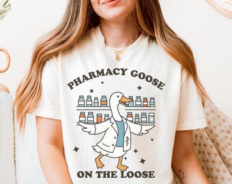 Comfort Colors Pharmacy Technician shirt, gift for pharm tech, pharmacist student graduation gift, pharmacy week goose tshirt, pharmer goose