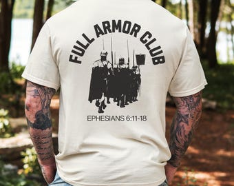 Comfort Colors, Armor of God Shirt, Full armor of God, Christian merch, Bible verse shirt, men Christian shirt, Christian streetwear