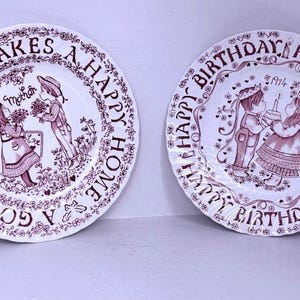 Vintage Royal Crownford Decorative Plates: &quot;Good Mother&quot; & &quot;Happy Birthday&quot;