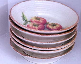 Williams Sonoma Olive Branch Pasta Bowl: Hand-Painted Italian Dinnerware