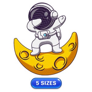 Astronauta dabbing | Para niños | Astronauta | Luna | Espacio | Diseño de bordado | Esquema de bordado a máquina | Archivo de bordado | Descarga instantánea