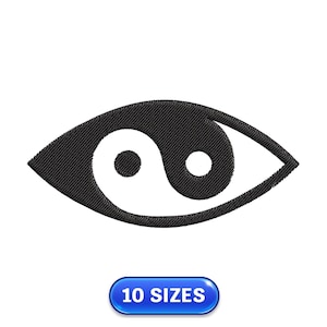 Yin Yang Eye | Symbol | Third Eye Design | Zen Balance | Embroidery design | Machine embroidery scheme | Embroidery file | Instant download