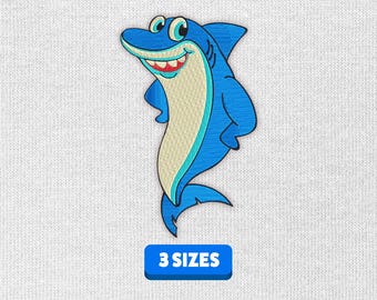 Baby | Shark | Cartoon | Children | For kids | Friendly | Embroidery design | Machine embroidery scheme | Embroidery file | Instant download