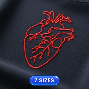 Anatomical heart | Heart | Halloween | Valentine's Day | Embroidery design | Machine embroidery scheme | Embroidery file | Instant download