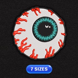 Eye | Eyeball | Human eye | creepy | Blue | Halloween | Embroidery design | Machine embroidery scheme | Embroidery file | Instant download