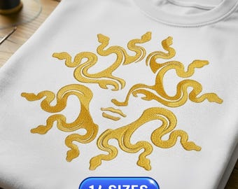 Medusa Gorgon | Greek Mythology | Snake Hair | Luxury | Embroidery design | Machine embroidery scheme | Embroidery file | Instant download