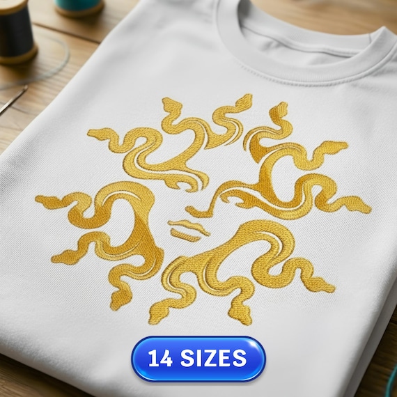 Medusa Gorgon | Greek Mythology | Snake Hair | Luxury | Embroidery design | Machine embroidery scheme | Embroidery file | Instant download