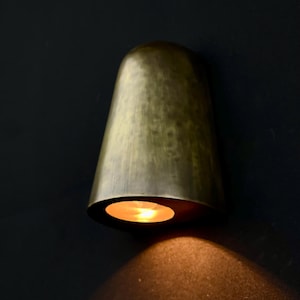 wall sconce with Hammered Bronze finish - handcrafted brass  wall light - Handmade Brass Wall Sconce